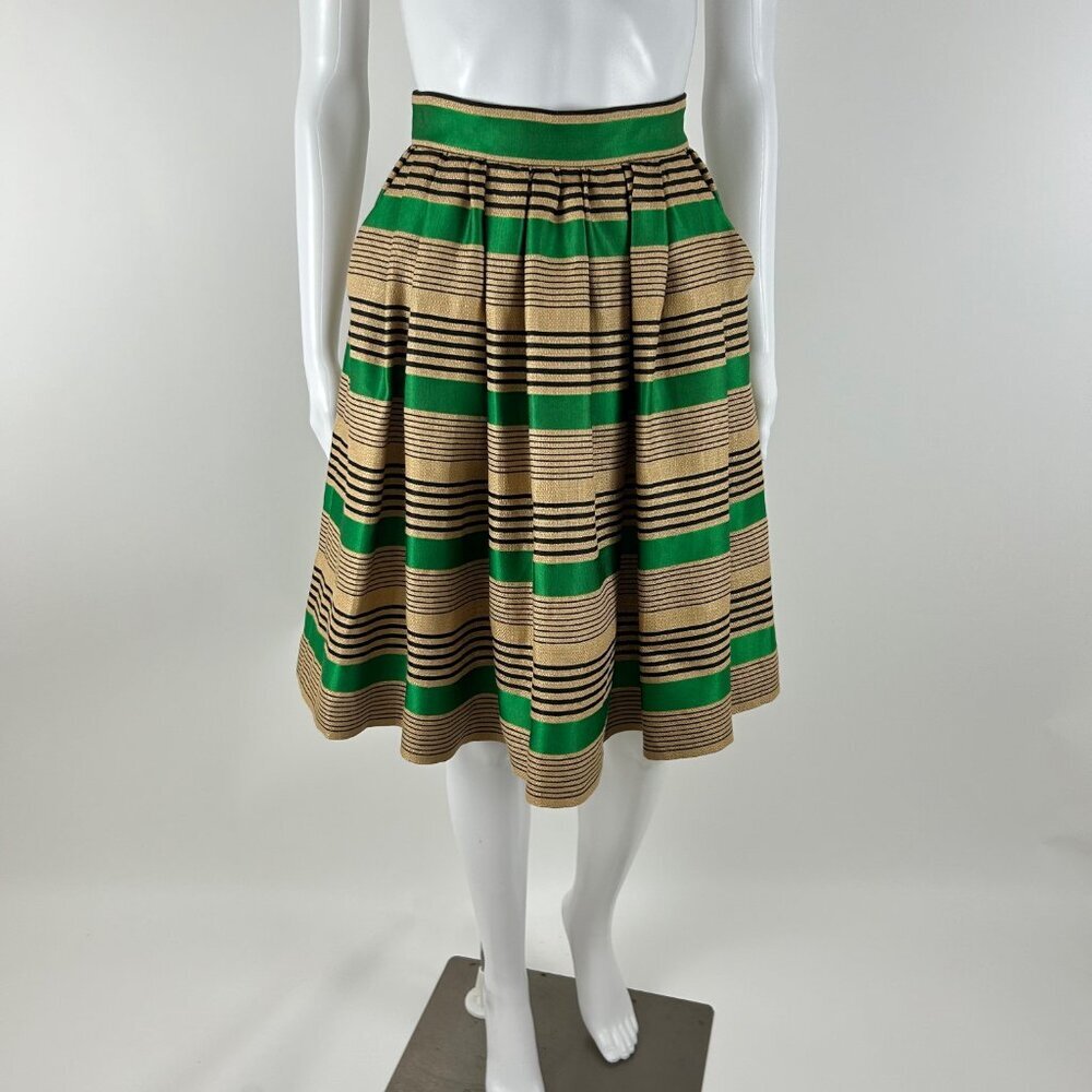 Dolce & Gabbana Green Striped Skirt - Picture 5 of 8